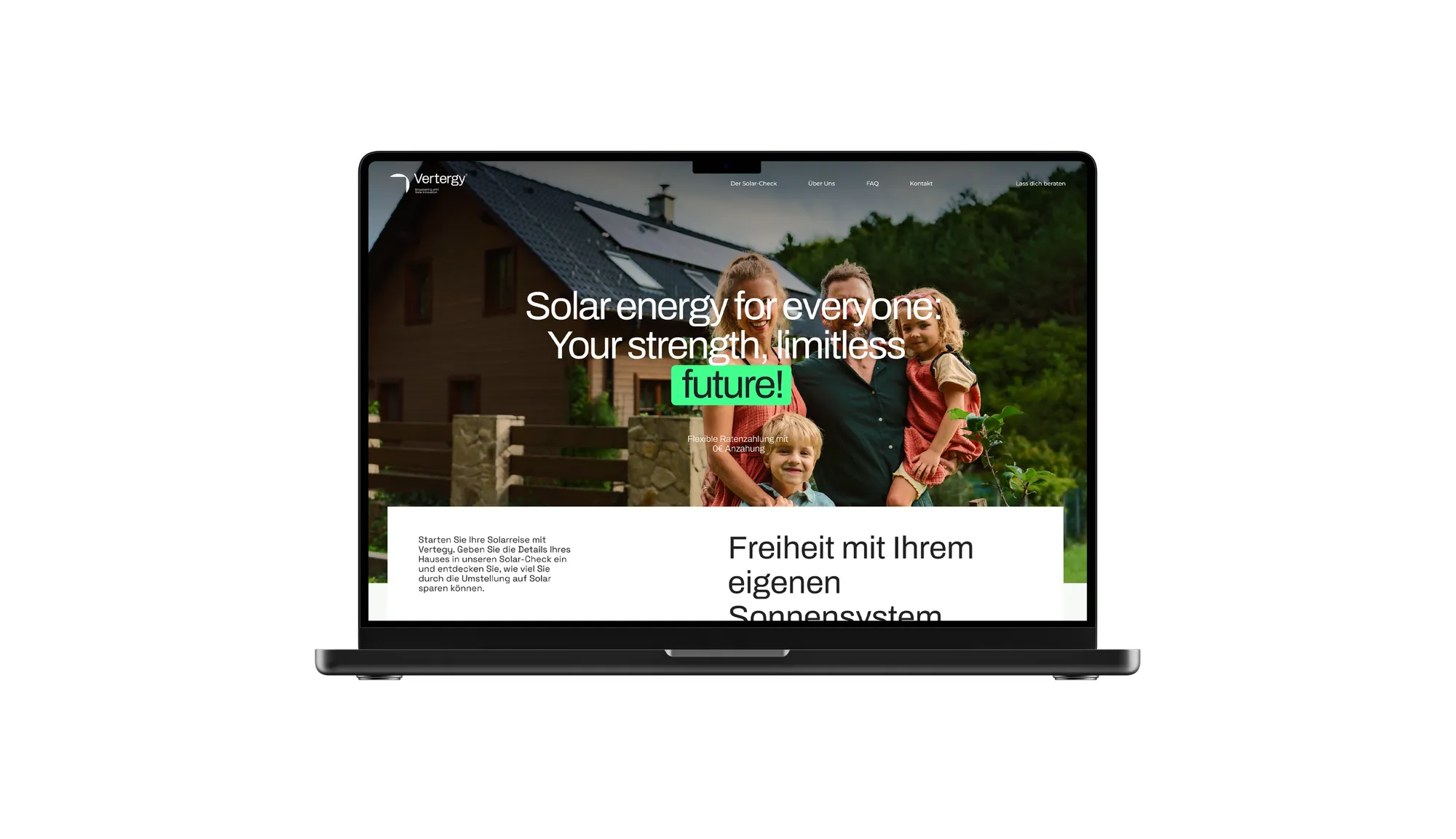 Vertergy — Solar brand identity & website — screen 3