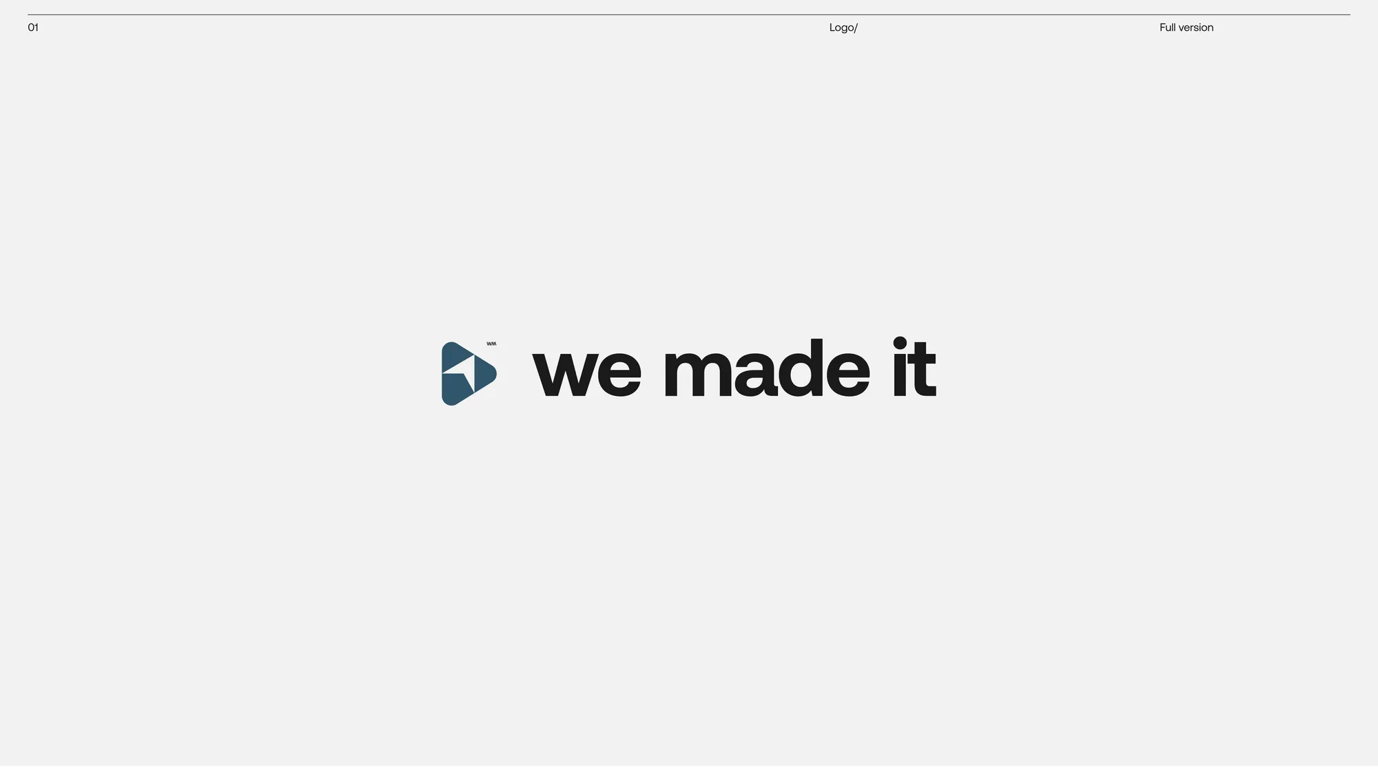 We Made It — Brand identity & website — screen 2